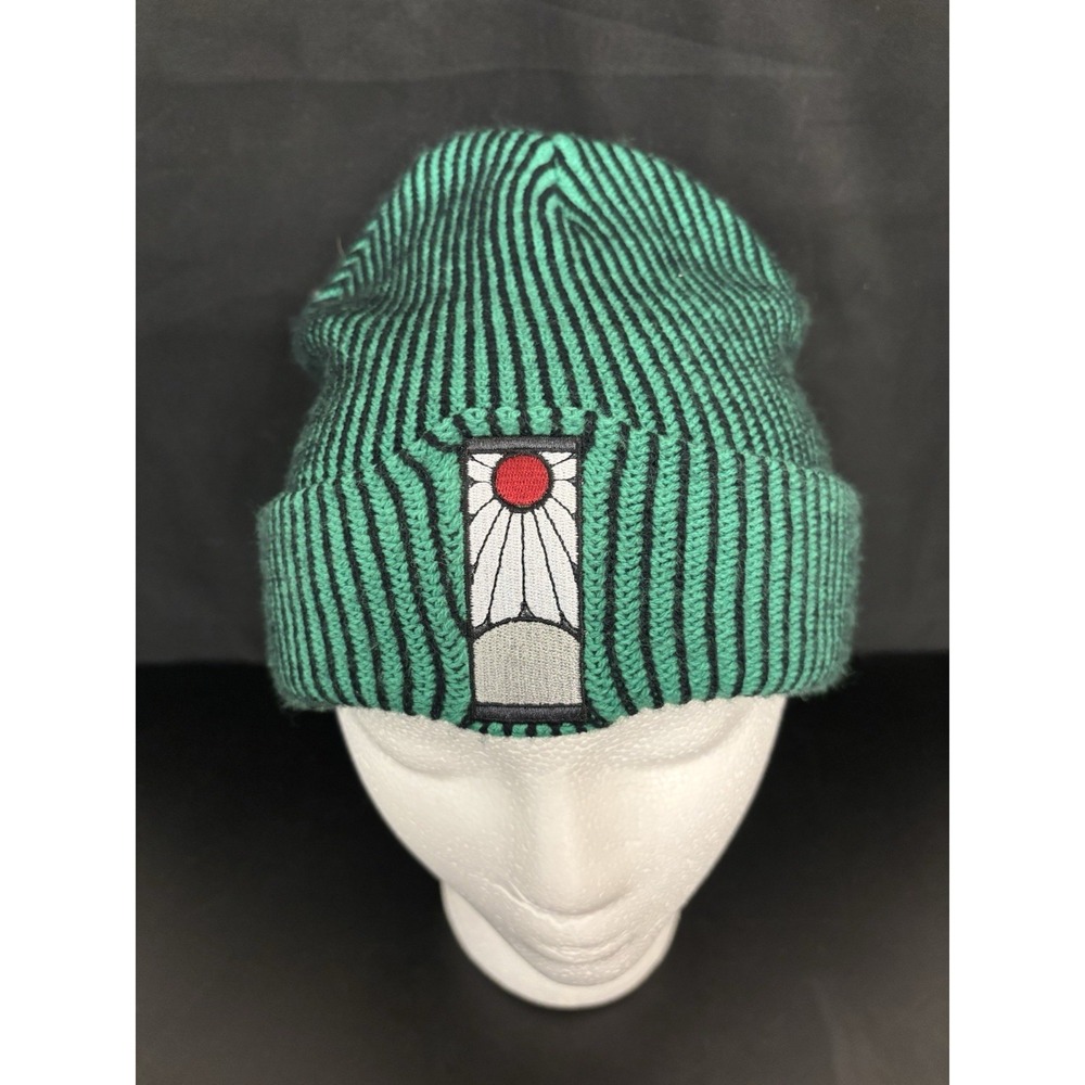 Green and Black Demon Slayer Beanie